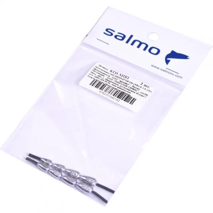 Груза косичка SALMO Tail Droplet MIX1 0.8-2.0г (0.8;1.0; 1.5; 2.0г) STD-MIX1 Груза косичка SALMO Tail Droplet MIX1 0.8-2.0г (0.8;1.0; 1.5; 2.0г) STD-MIX1
