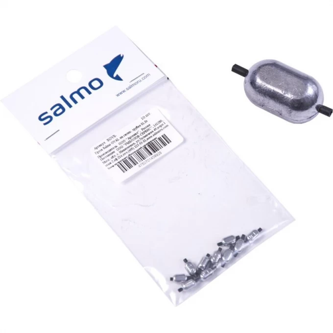 Груза SALMO Oval на силиконовой трубке 02.5г 10шт SOVS-0025 Груза SALMO Oval на силиконовой трубке 02.5г 10шт SOVS-0025