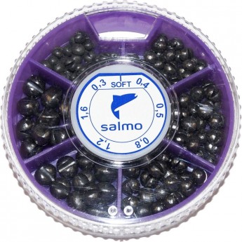 Грузила SALMO Дробь SOFT мягкие 6 секций 0.3-1,6г 100г набор Грузила SALMO Дробь SOFT мягкие 6 секций 0.3-1,6г 100г набор