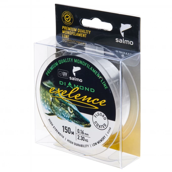 Леска монофильная SALMO DIAMOND EXELENCE FLUORO COATED Clear 150/016 4034-016 Леска монофильная SALMO DIAMOND EXELENCE FLUORO COATED Clear 150/016 4034-016